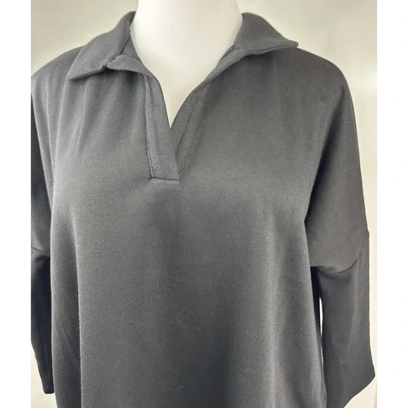 Tuckernuck x Pomander Place Black Easy Polo Swing Sweatshirt Size M/L Top - Picture 3 of 16